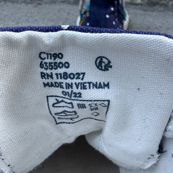 MINI BODEN Rainbow Sneakers Girls 1 Eu 32 Blue High Top Boots Shoes Clouds Sun - Picture 10 of 10